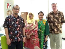 Indra Gunawan, Head of Planning Bureau; Sri Danti Anwar, Senior Advisor Ministry of Women’s Empowerment and Child Protections; Dr Utomo; Prof McDonald 