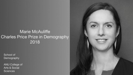 Charles Price Prize in Demography awarded to Marie McAuliffe